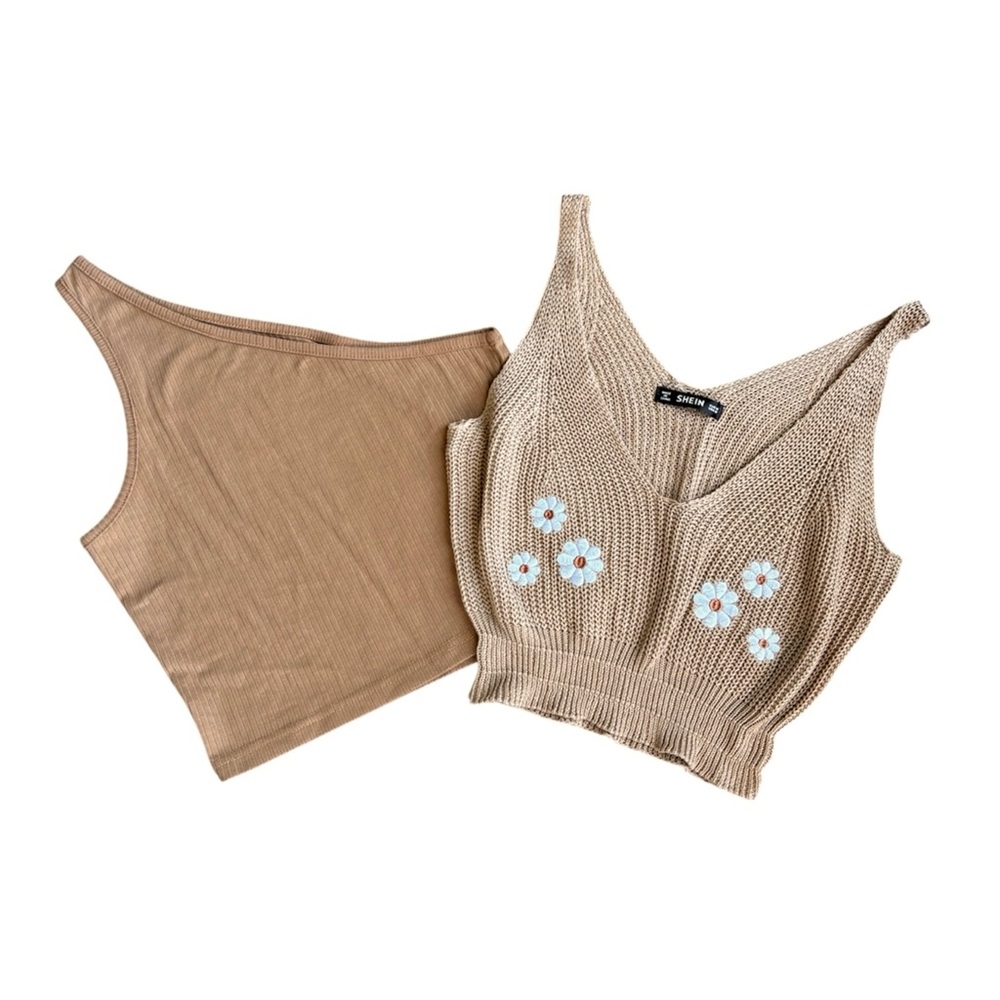 Tan Crop Tanks Bundle